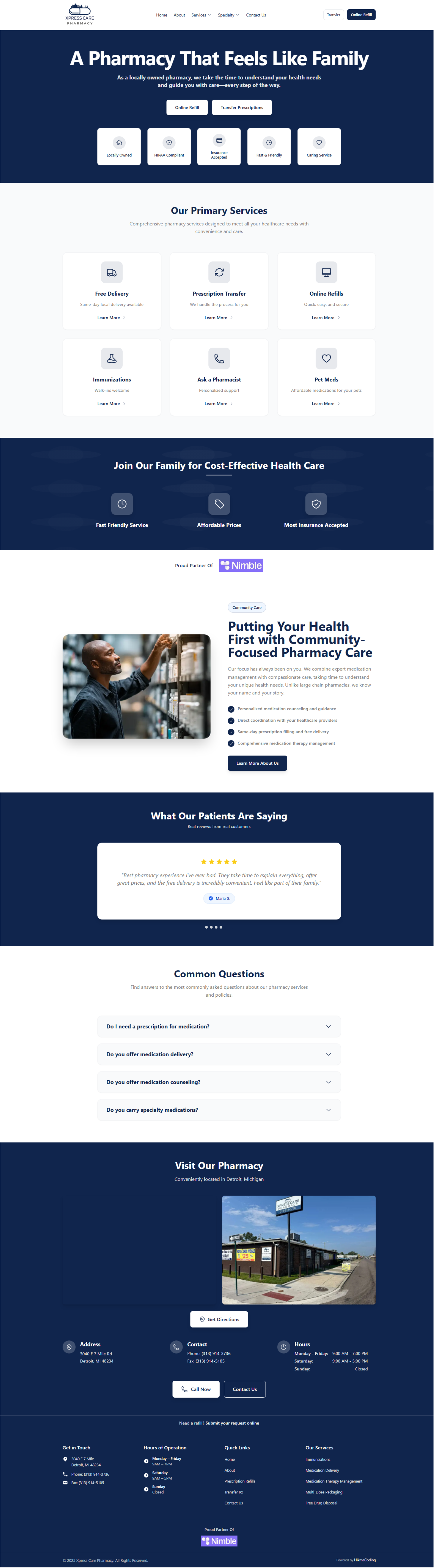 XpressCare Pharmacy website screenshot